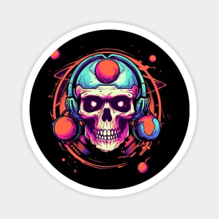 Psychedelic Astronaut Skull Magnet